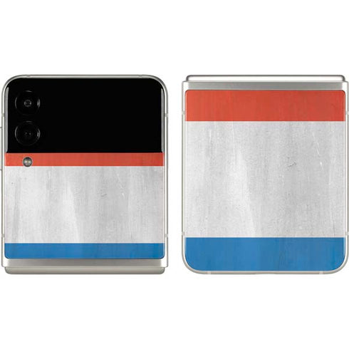 Netherlands Flag Distressed Galaxy Z Flip3 5G Skin